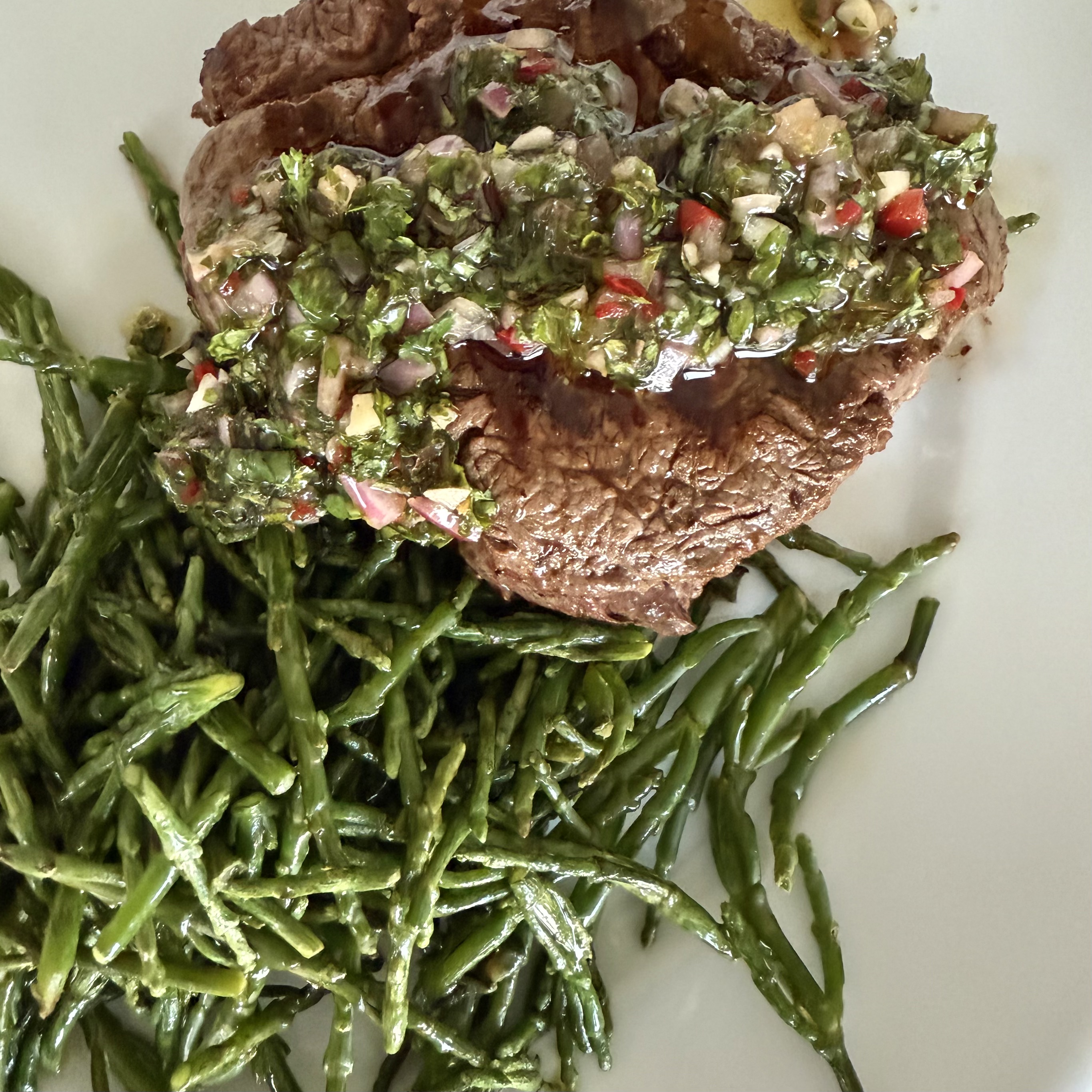 Steak with chimichurri